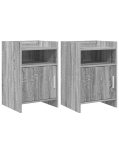 Comodini 2 pcs Sonoma grigio 40 x 36 x 60 cm