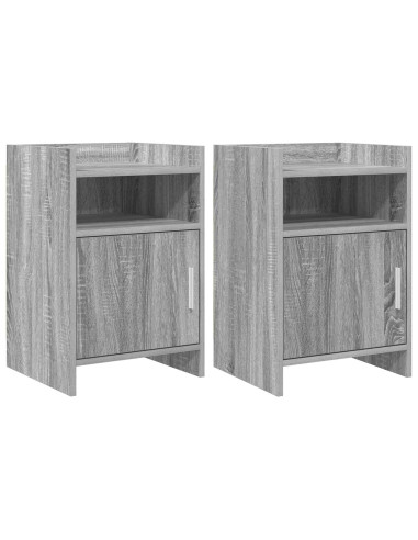 Comodini 2 pcs Sonoma grigio 40 x 36 x 60 cm