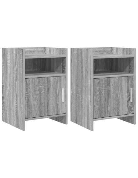 Comodini 2 pcs Sonoma grigio 40 x 36 x 60 cm