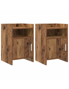 Comodini 2 pcs Legno antico 40 x 36 x 60 cm