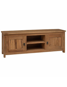 Mobile TV 110 x 30 x 40 cm Naturale Legno di teak solido