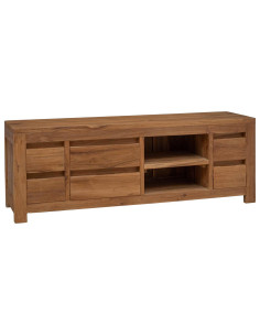 Mobile TV 110 x 30 x 40 cm Naturale Legno di teak solido