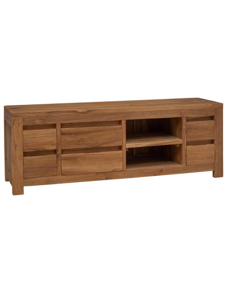 Mobile TV 110 x 30 x 40 cm Naturale Legno di teak solido