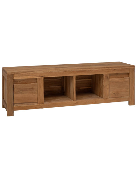 Mobile TV 110 x 30 x 35 cm Naturale Legno di teak solido