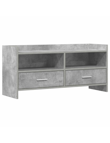 Mobile TV 100 x 33 x 47 cm Grigio Cemento Legno ingegnerizzato