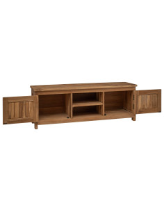 Mobile TV 110 x 30 x 40 cm Naturale Legno di teak solido 2
