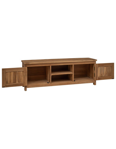 Mobile TV 110 x 30 x 40 cm Naturale Legno di teak solido
