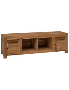 Mobile TV 110 x 30 x 35 cm Naturale Legno di teak solido 2