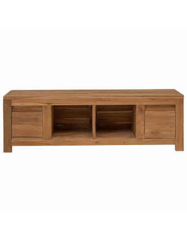 Mobile TV 110 x 30 x 35 cm Naturale Legno di teak solido