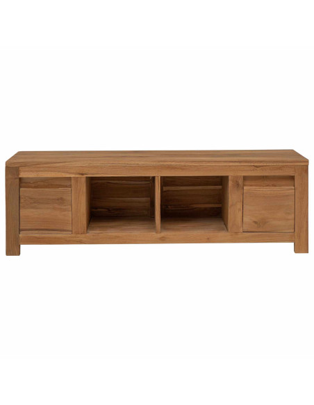 Mobile TV 110 x 30 x 35 cm Naturale Legno di teak solido