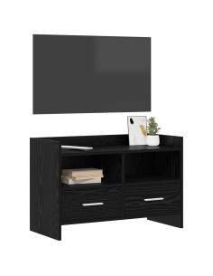 Mobile TV 71,5 x 33 x 47 cm Rovere Nero Legno ingegnerizzato 2