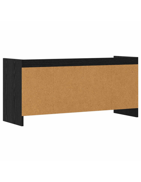 Mobile TV 100 x 33 x 47 cm Rovere Nero Legno ingegnerizzato