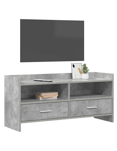 Mobile TV 100 x 33 x 47 cm Grigio Cemento Legno ingegnerizzato