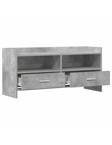 Mobile TV 100 x 33 x 47 cm Grigio Cemento Legno ingegnerizzato