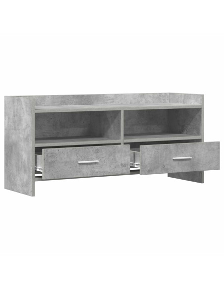 Mobile TV 100 x 33 x 47 cm Grigio Cemento Legno ingegnerizzato