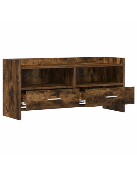 Mobile TV 100 x 33 x 47 cm Rovere Fumo Legno ingegnerizzato