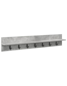 Appendiabiti a muro Grigio cemento 100 x 10,5 x 18 cm 2