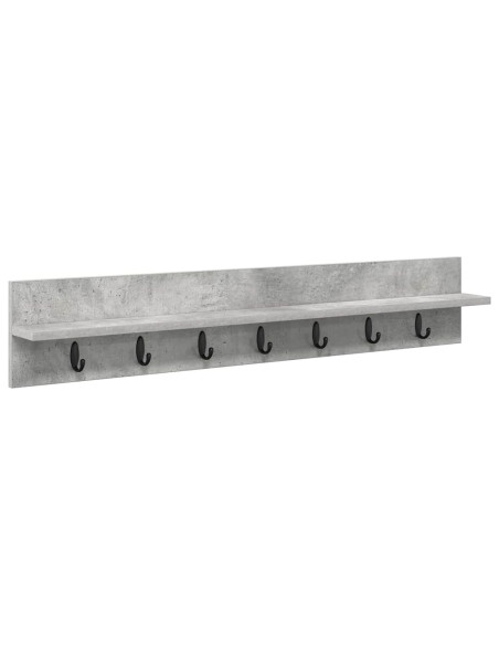 Appendiabiti a muro Grigio cemento 100 x 10,5 x 18 cm