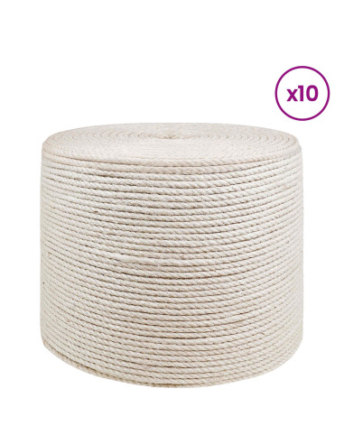 Spago in juta 10 pcs 2 Bianco 100% juta Tossa