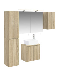 Set di Armadi da Bagno 5 pcs Rovere Sonoma 50 x 14,5 x 70 cm