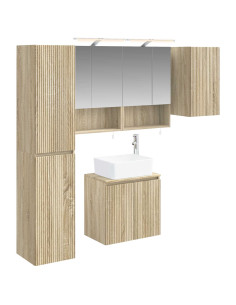 Set di Armadi da Bagno 5 pcs Rovere Sonoma 50 x 14,5 x 70 cm