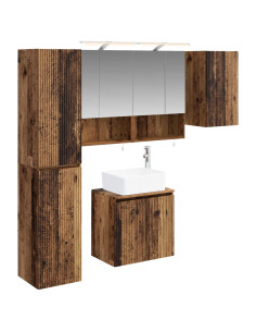 Set di Armadi da Bagno 5 pcs Legno antico 50 x 14,5 x 70 cm