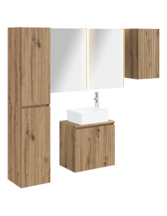 Set di Armadi da Bagno 5 pcs Rovere Artigianale