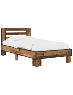 Struttura letto con testata Legno antico 80 x 200 cm