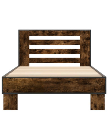 Struttura letto con testata Rovere Fumo 80 x 200 cm