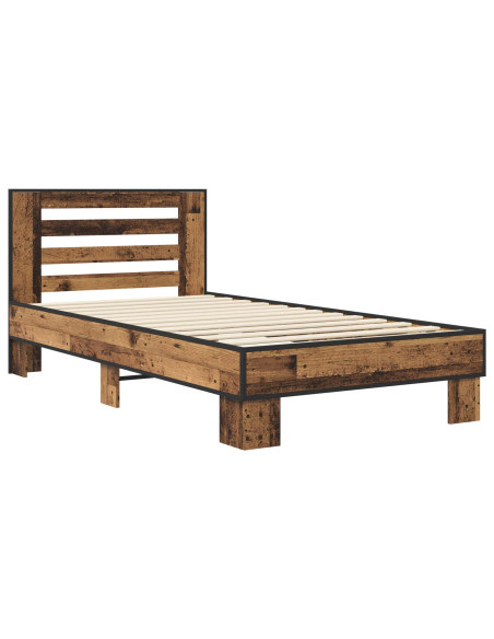 Struttura letto con testata Legno antico 80 x 200 cm