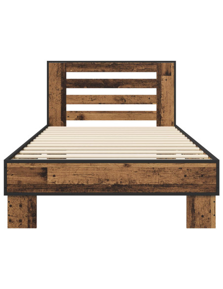 Struttura letto con testata Legno antico 80 x 200 cm