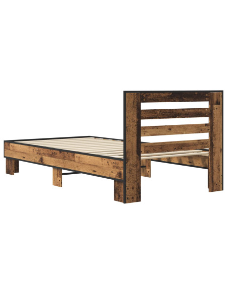 Struttura letto con testata Legno antico 80 x 200 cm