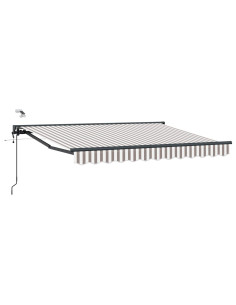 Tettuccio Elettrico Retrattile Grigio chiaro e bianco 3,5 x 2 m