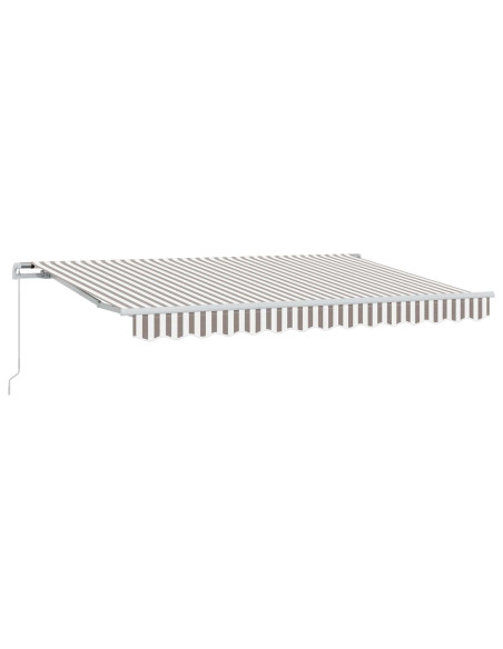 Tenda Retrattile Grigio chiaro e bianco 3,5 x 2 m Tessuto