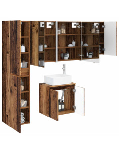 Set di Armadi da Bagno 5 pcs Legno antico 53 x 15,5 x 70 cm 2