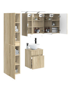 Set di Armadi da Bagno 5 pcs Rovere Sonoma 40 x 10,5 x 60,5 cm 2
