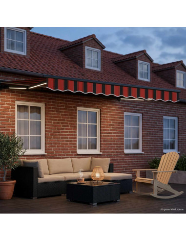 Cornice per Tenda Manuale con LED 2,5 x 2 m