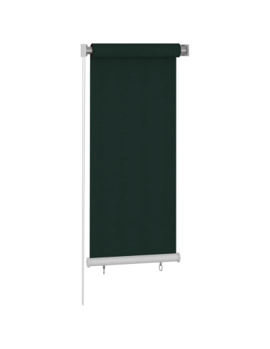 Tenda a Rullo per Esterni 60x140 cm Verde Scuro HDPE