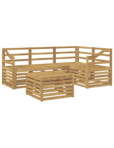 Set di divani da esterno 5 pcs Bianco 59 x 59 x 37 cm 2