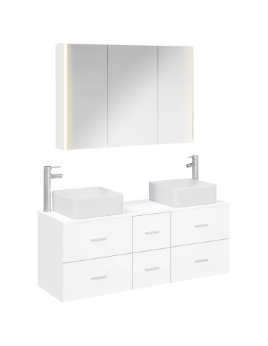 Set di mobili per il bagno 4 pcs Bianco