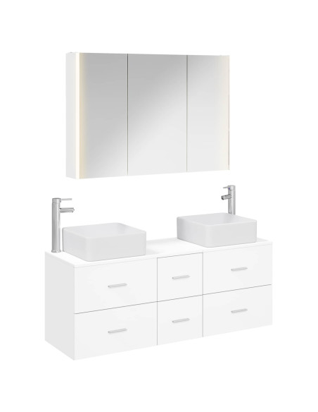 Set di mobili per il bagno 4 pcs Bianco