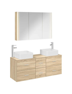 Set di mobili per il bagno 4 pcs Rovere Sonoma