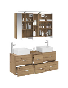 Set di mobili per il bagno 4 pcs Rovere Artigianale 2