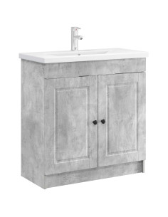 Mobiletto da bagno sotto il lavello Grigio Cemento 2