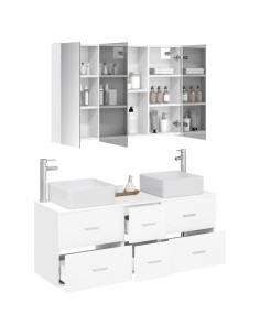 Set di mobili per il bagno 4 pcs Bianco 2