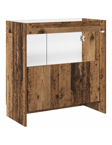 Mobiletto da bagno sotto il lavello Legno antico