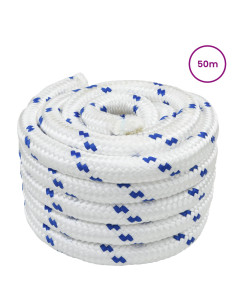 Corda da Barca 50 m 3 Bianco e Blu PP 2