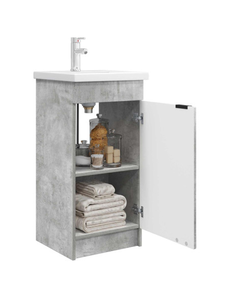 Mobile da bagno con lavabo Grigio Cemento 42 x 40 x 84,5 cm