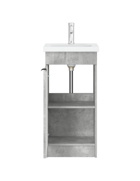 Mobile da bagno con lavabo Grigio Cemento 42 x 40 x 84,5 cm