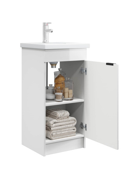 Mobile da bagno con lavabo Bianco Lucido 42 x 40 x 84,5 cm
